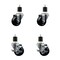Service Caster 3.5'' SS Soft Rubber Wheel Swivel 1-7/8'' Expanding Stem Caster Set 2 Brakes, 4PK SCC-SSEX20S3514-SRS-2-TLB-2-178 - alternate 1